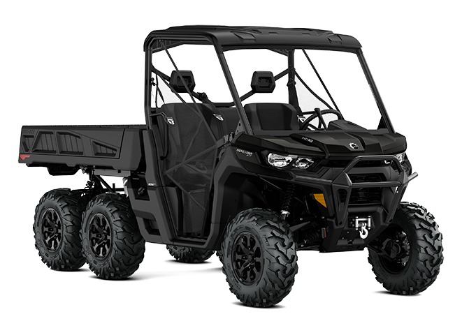 2026 Can-Am Defender 6x6 XT sport side-by-side from Can-Am, right-side studio view