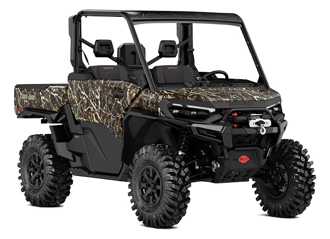 2026 Can-Am Defender X mr HD11 with half-doors sport side-by-side from Can-Am, right-side studio view
