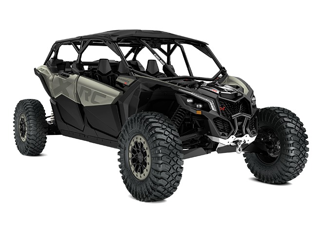 2026 Can-Am Maverick X3 MAX X rc TURBO RR 72 sport side-by-side from Can-Am, right-side studio view