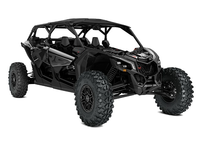 2026 Can-Am Maverick X3 MAX X rs TURBO RR sport side-by-side from Can-Am, right-side studio view